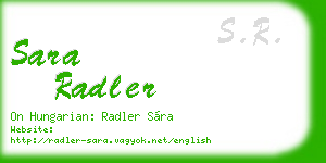 sara radler business card