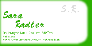 sara radler business card